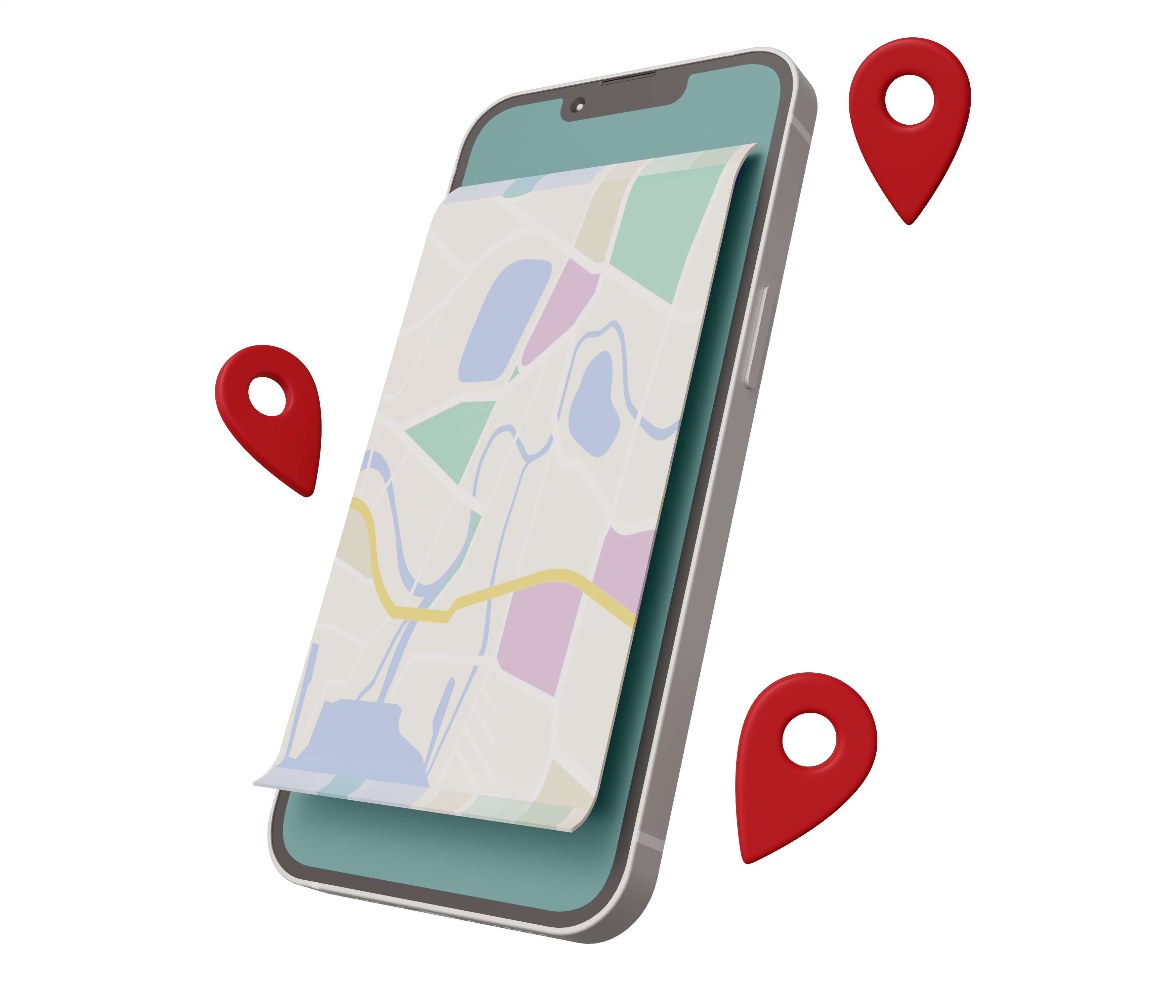 Celular com localizações